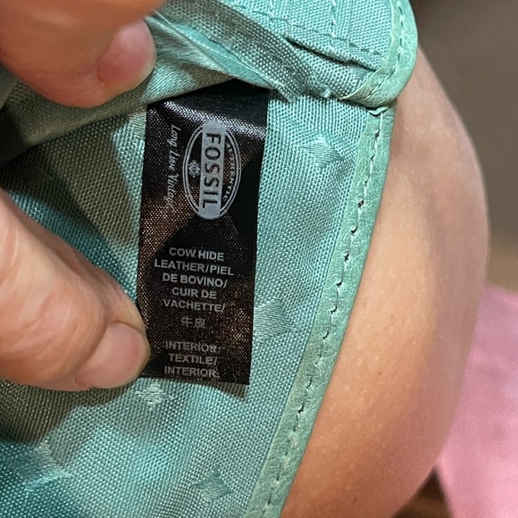 Fossil women’s trifold wallet Teal green - Picture 5 of 6